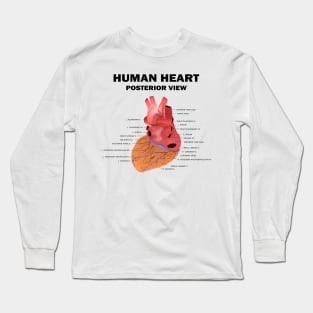 Anatomical Heart Human - Human Heart Posterior View Long Sleeve T-Shirt